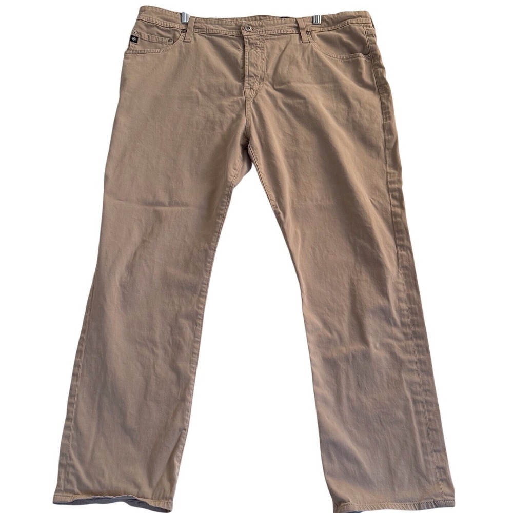 AG Adriano Goldschmied The Everett Pants Men 40x32 Tan‎ Slim Straight Khaki